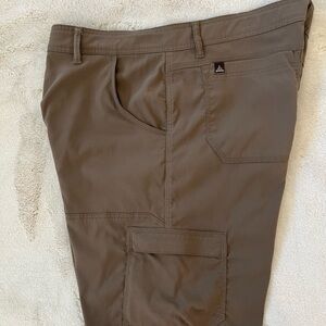 prAna Men’s Zion Cargo Shorts Brown 38 x 10
